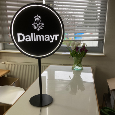 Thekenaufsteller Licht Leuchtdisplay mit Logo